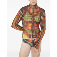 RE-EDITION HIGH NECK WITH LONG SLEEVES ORANGE/BLUE/BROWN