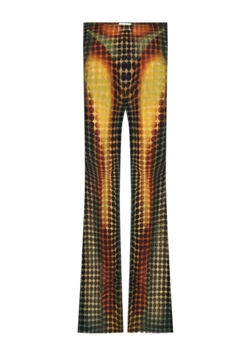 JEAN-PAUL GAULTIER re-edition flare trousers orange/blue/brown