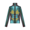 JEAN-PAUL GAULTIER RE-EDITION HIGH NECK WITH LONG SLEEVES BLUE/PURPLE/YELLOW