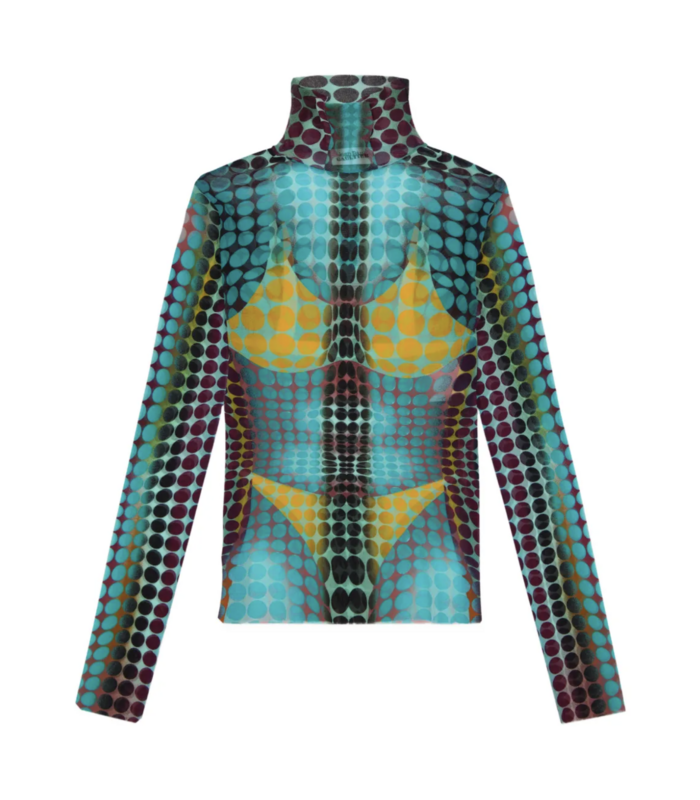 RE-EDITION HIGH NECK WITH LONG SLEEVES BLUE/PURPLE/YELLOW