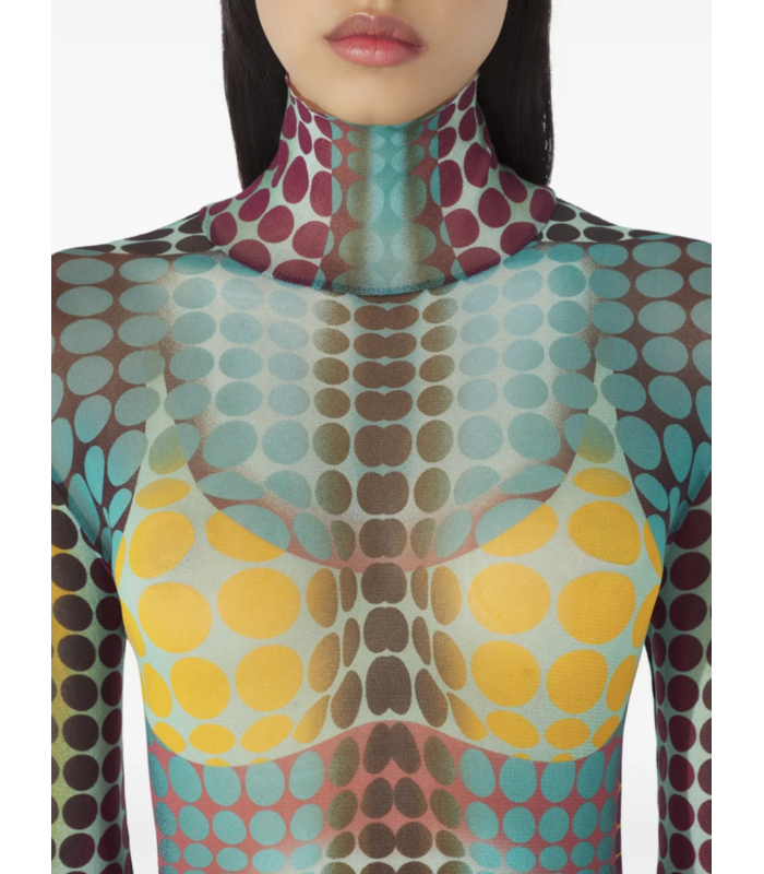 RE-EDITION HIGH NECK WITH LONG SLEEVES BLUE/PURPLE/YELLOW