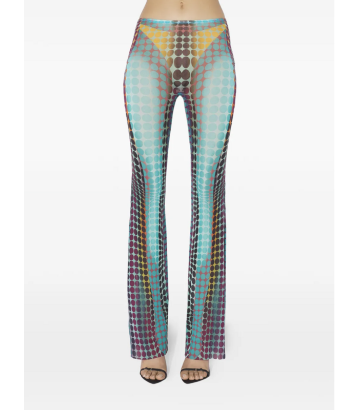 RE-EDITION FLARE TROUSERS BLUE/PURPLE/YELLOW