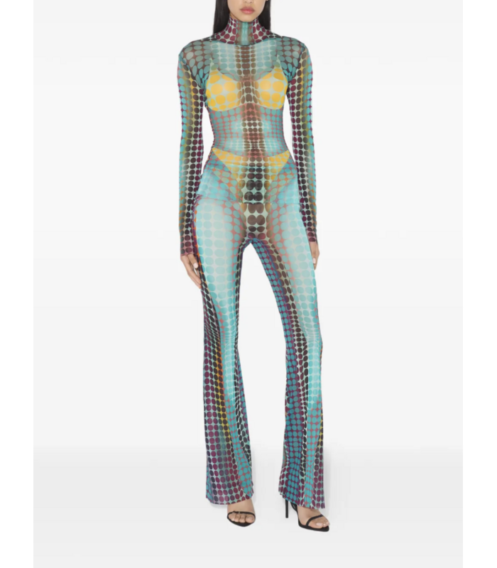 RE-EDITION FLARE TROUSERS BLUE/PURPLE/YELLOW