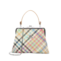 GRANNY FRAME PURSE HEATHER PLAID