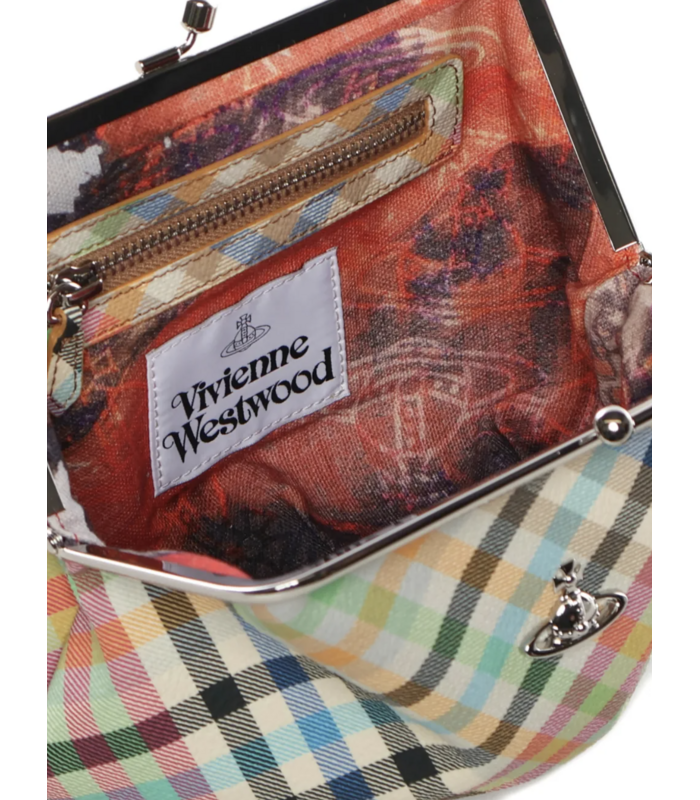 GRANNY FRAME PURSE HEATHER PLAID