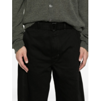TWISTED BELTED PANTS BLACK
