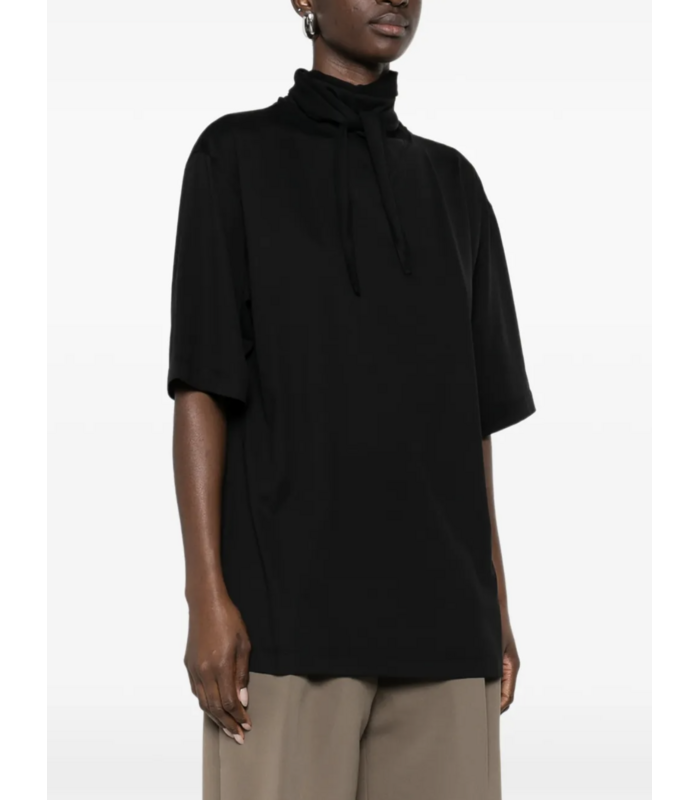 T-SHIRT WITH FOULARD BLACK