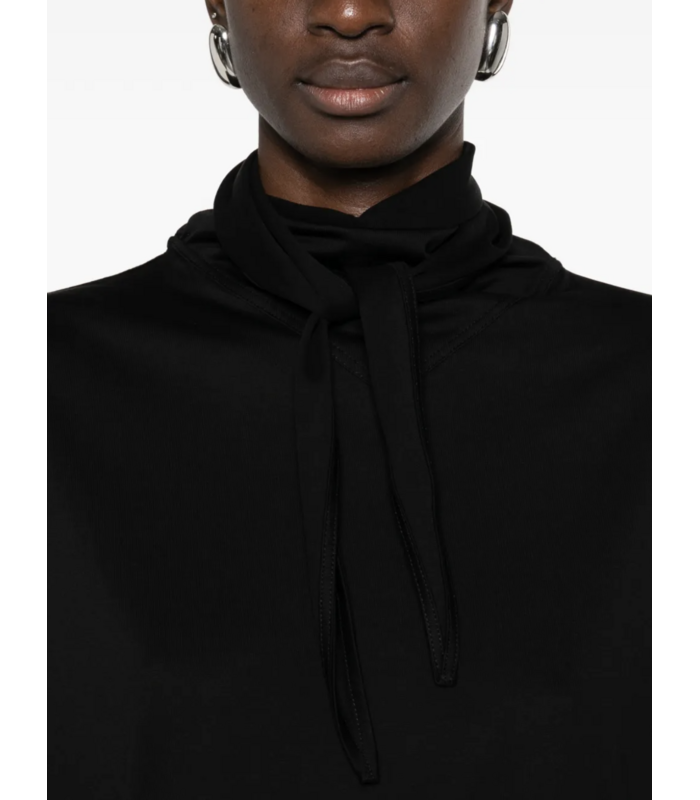 T-SHIRT WITH FOULARD BLACK
