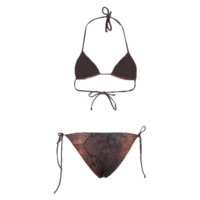 BIKINI SET PRINTED PYTHON BROWN/BLACK