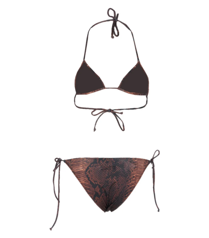 BIKINI SET PRINTED PYTHON BROWN/BLACK