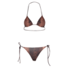 JEAN-PAUL GAULTIER BIKINI SET PRINTED PYTHON BROWN/BLACK