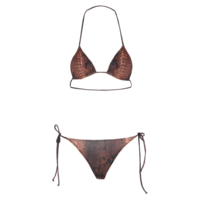 BIKINI SET PRINTED PYTHON BROWN/BLACK