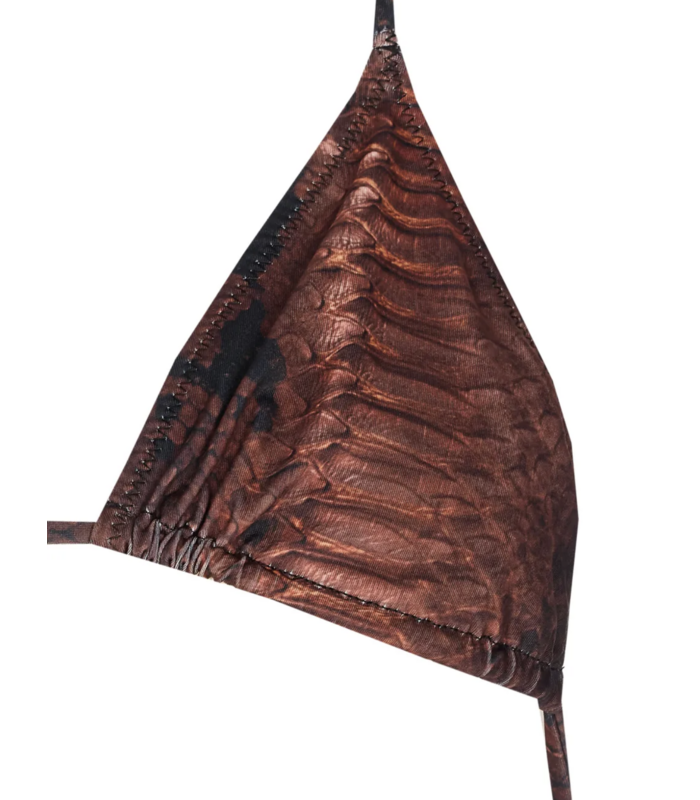 BIKINI SET PRINTED PYTHON BROWN/BLACK