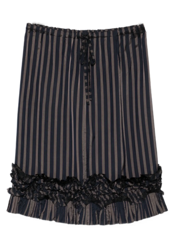 DRIES VAN NOTEN scotts skirt navy