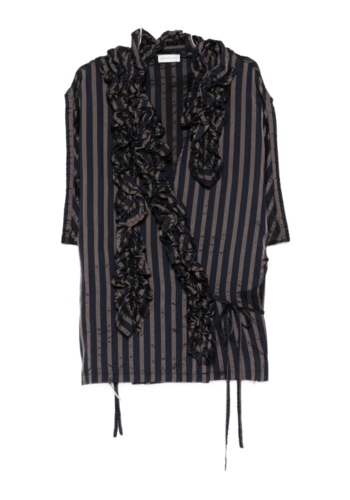 DRIES VAN NOTEN clematis shirt navy DRIES VAN NOTEN clematis shirt navy
