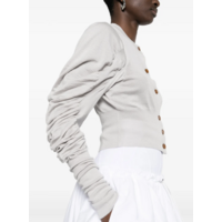 ELI CROPPED CARDI LIGHT GREY