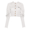 VIVIENNE WESTWOOD ELI CROPPED CARDI LIGHT GREY
