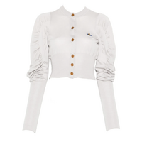 ELI CROPPED CARDI LIGHT GREY