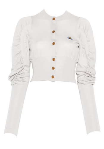 VIVIENNE WESTWOOD eli cropped cardi light grey