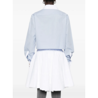 CUT OFF HEART SHIRT BLUE/WHITE MIX