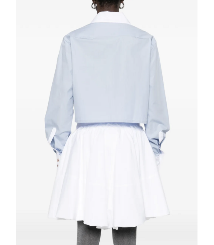 CUT OFF HEART SHIRT BLUE/WHITE MIX