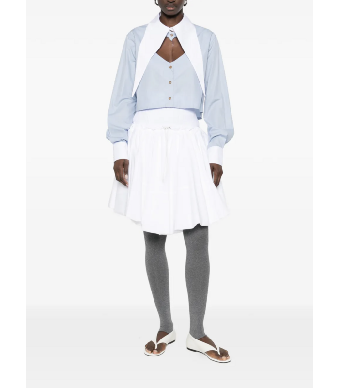 CUT OFF HEART SHIRT BLUE/WHITE MIX