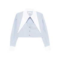 CUT OFF HEART SHIRT BLUE/WHITE MIX