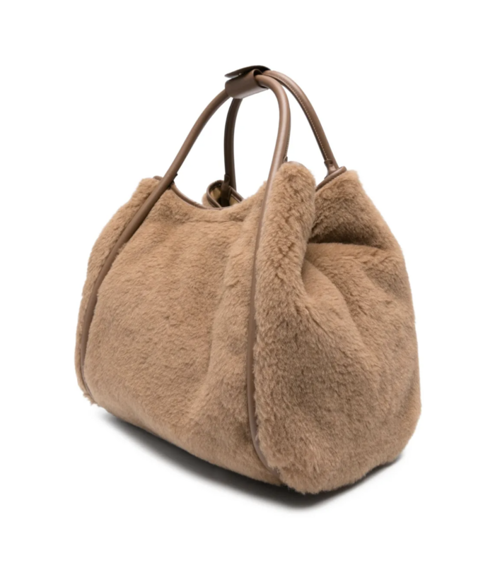 Medium Teddy Fabric Marine Bag Camel