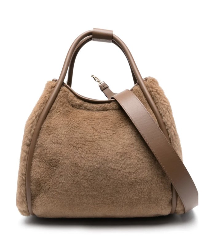 Medium Teddy Fabric Marine Bag Camel