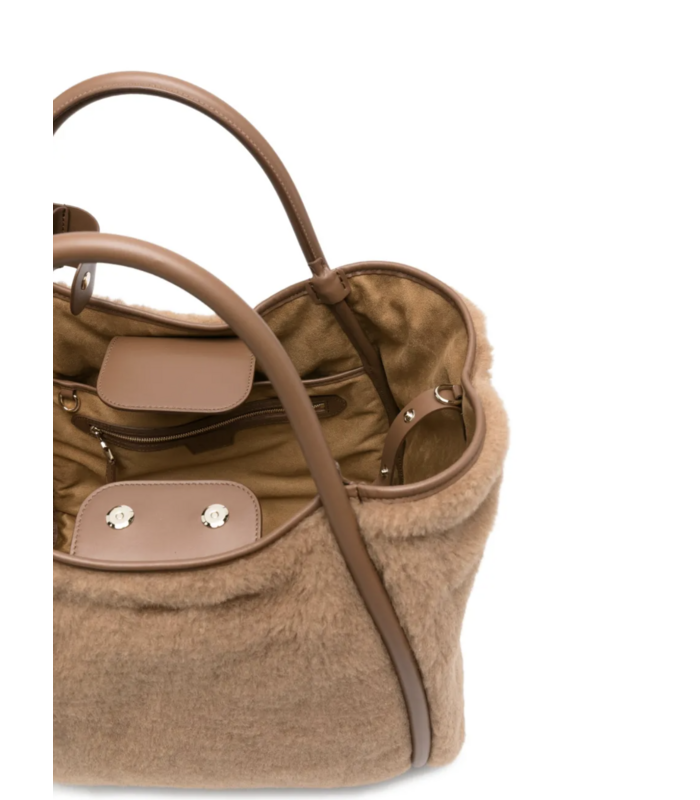 Medium Teddy Fabric Marine Bag Camel