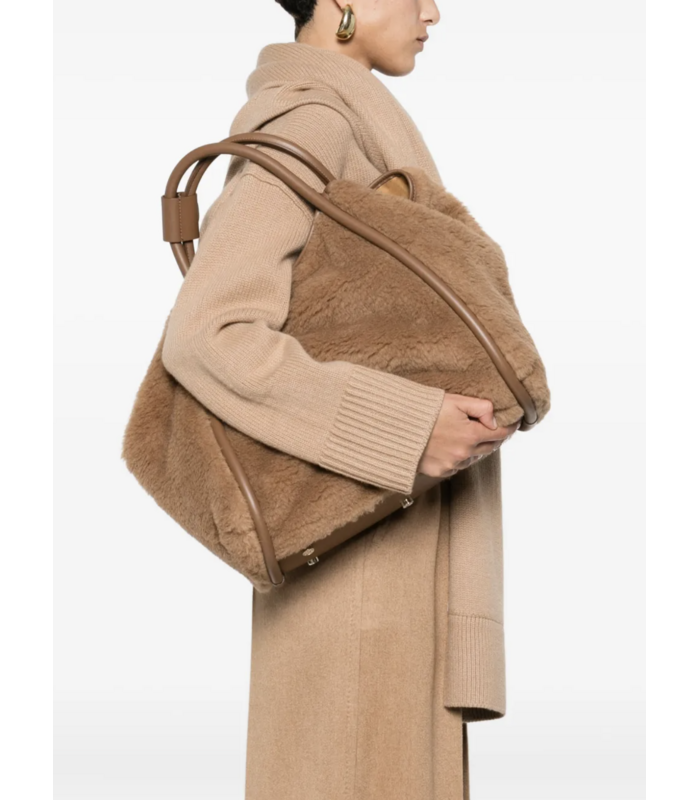 Medium Teddy Fabric Marine Bag Camel