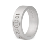 NUMBER REFERENCE RING 6,5 mm SILVER