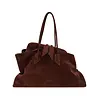 THE ATTICO LA PASSEGGIATA TOP HANDLE SUEDE LIGHT CHOCOLATE