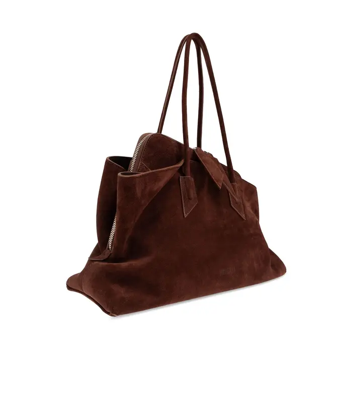 LA PASSEGGIATA TOP HANDLE SUEDE LIGHT CHOCOLATE