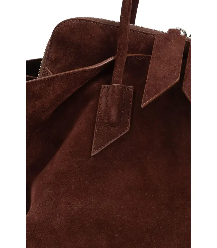 LA PASSEGGIATA TOP HANDLE SUEDE LIGHT CHOCOLATE