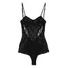 THE ATTICO BODY STRETCH LACE BLACK