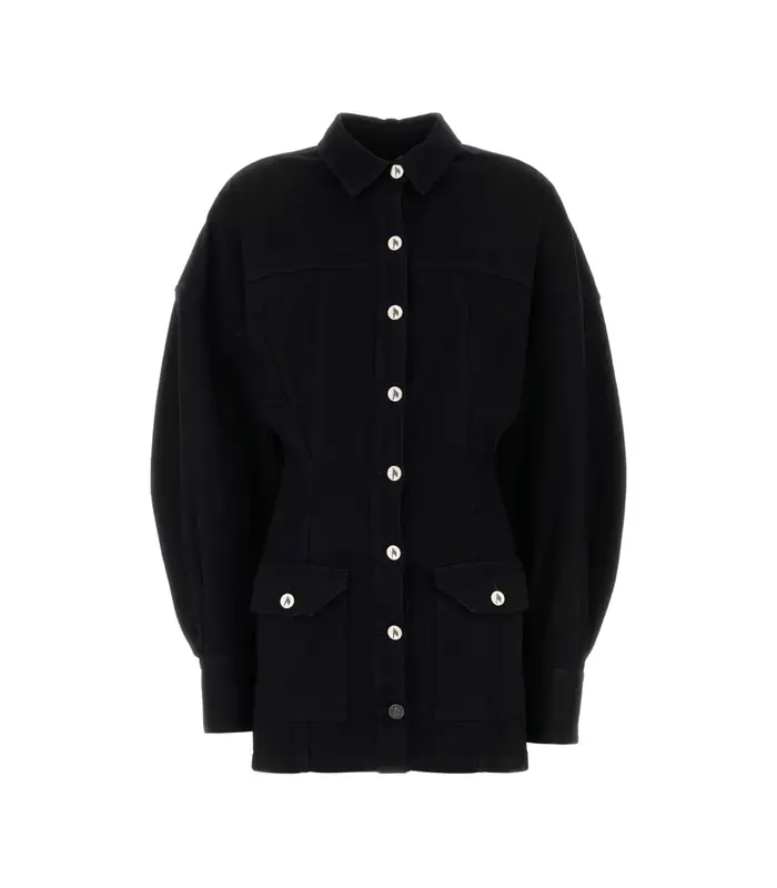 MINI DRESS WASHED DENIM STRETCH BLACK