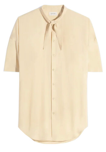 LEMAIRE short sleeve shirt with foulard ice apricot
