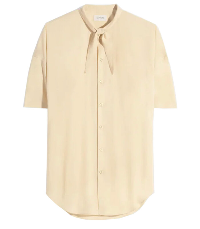SHORT SLEEVE SHIRT WITH FOULARD ICE APRICOT