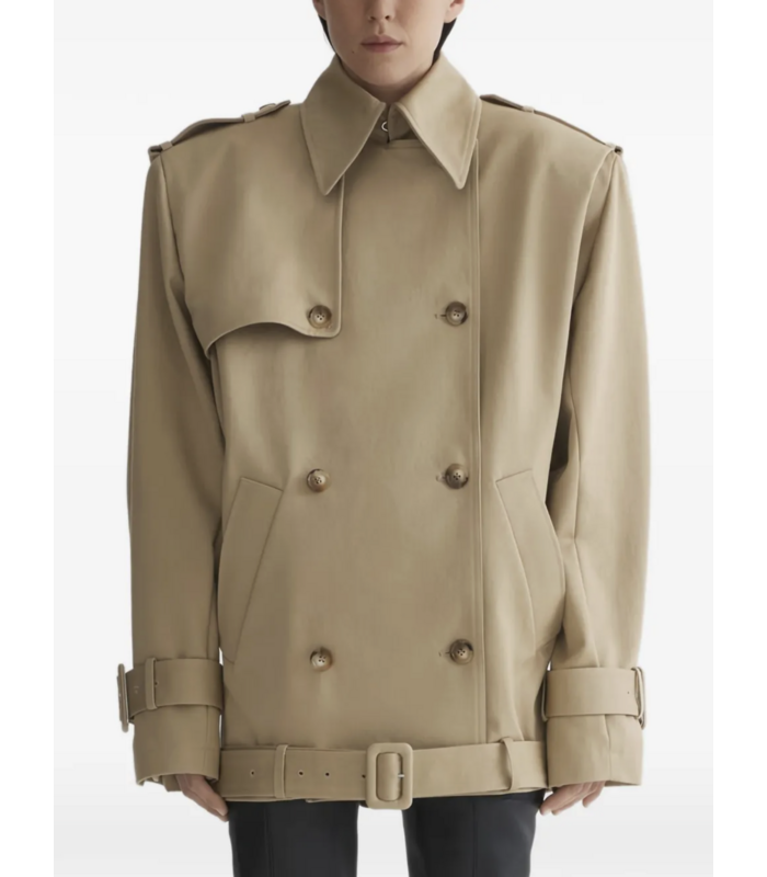 short trench jacket beige