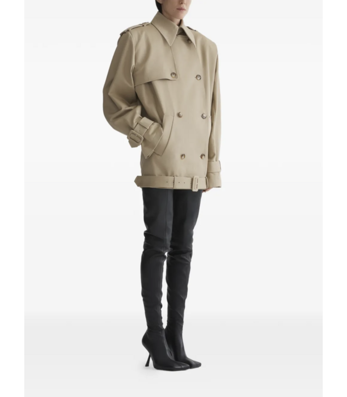 short trench jacket beige