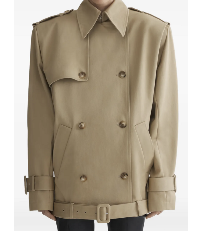 short trench jacket beige