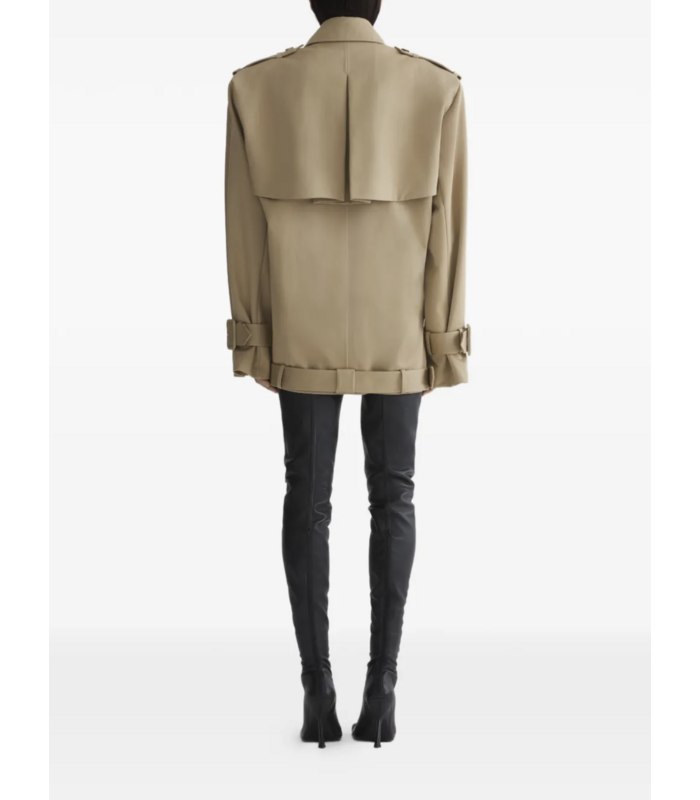 short trench jacket beige