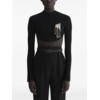 MUGLER cut out back top black