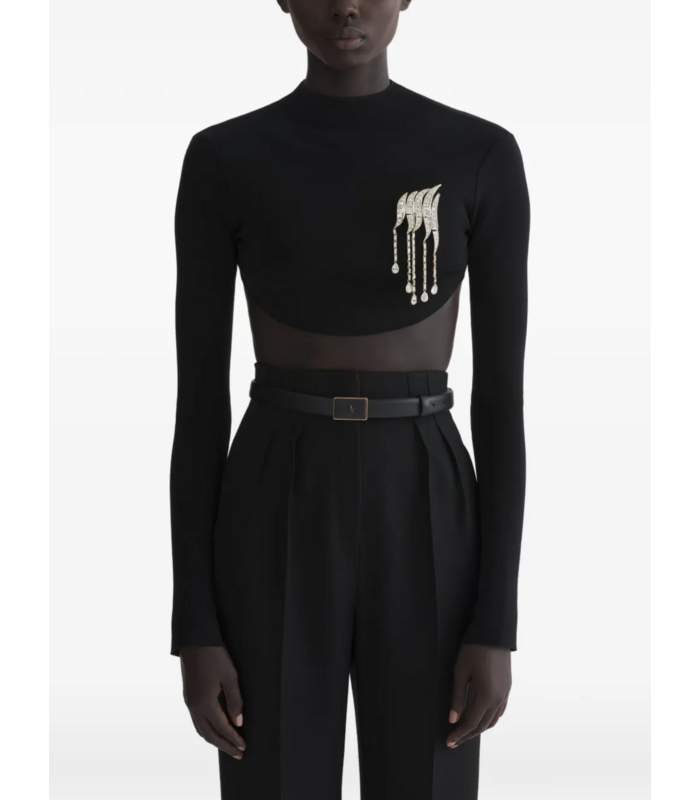 cut out back top black