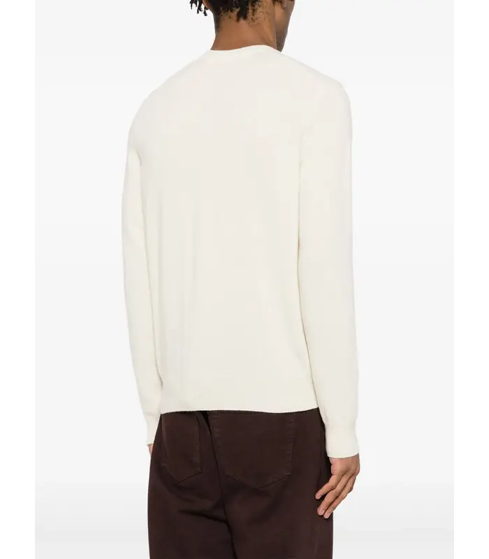 ROUND-NECK WHITE EMBLEM NATURAL