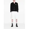 COMME DES GARCONS PLAY V-NECK CARDIGAN WHITE EMBLEM BLACK