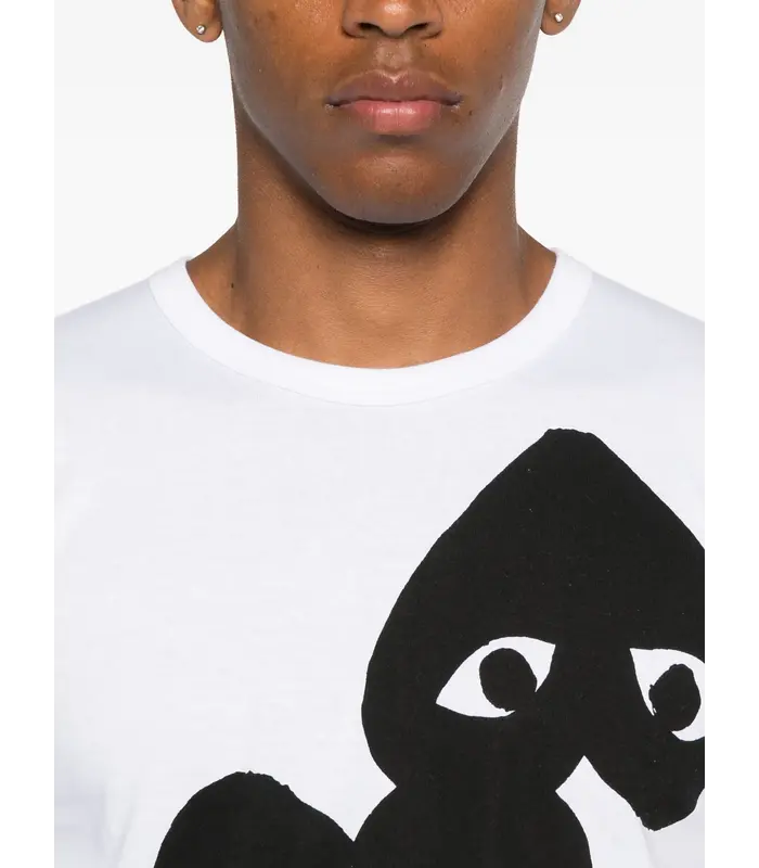 LOGO PRINT BLACK HEART WHITE/BLACK