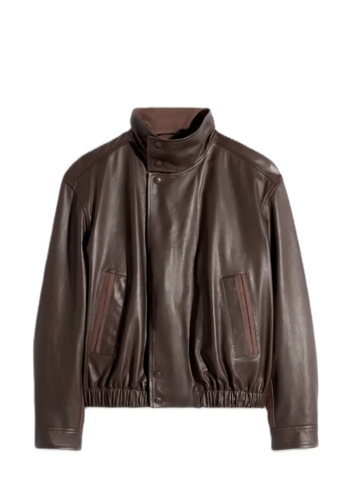 LEMAIRE soft leather blouson chocolate