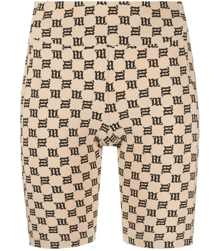 MONOGRAM BIKER SHORTS BEIGE